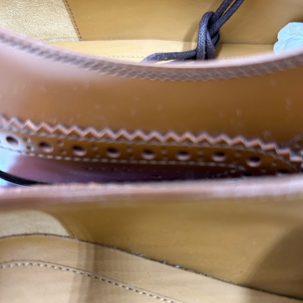 Men's Gucci, leather lace up brogue Oxford's size 9.5 made in Italy - Picture 8 of 10